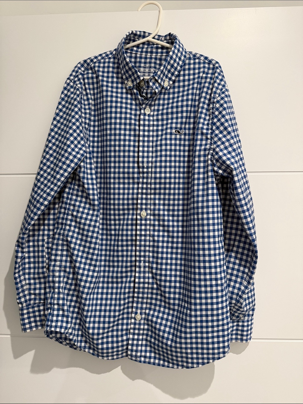 Vineyard Vines Blue and White Gingham Button-Down Shirt